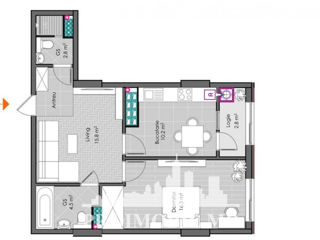 Apartament cu 1 cameră, 52 m², Centru, Ialoveni foto 2