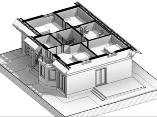 Casă de locuit individuală cu 2 niveluri P+M/stil clasic/140m2/arhitectură/schițe/planuri 3D/proiect foto 8