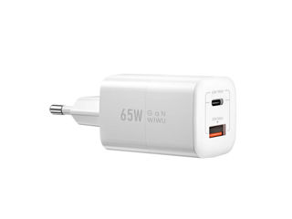 Încărcător de perete WIWU 65W PD+QC/ mufă UE Wi-U012