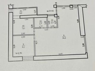 Apartament cu 2 camere, 64 m², Ciocana, Chișinău foto 3