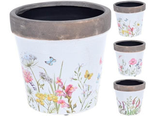 Ghiveci Pentru Flori Din Ceramic "Ierburi Si Flori" D16X15.8Cm