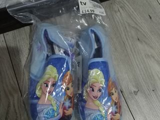 Новые теплые тапочки Disney Frozen, 32-34р, pentru casă foto 1