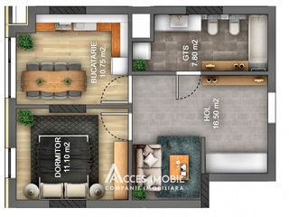 Apartament cu 1 cameră, 46 m², Centru, Ocnița-Țărani, Orhei foto 11