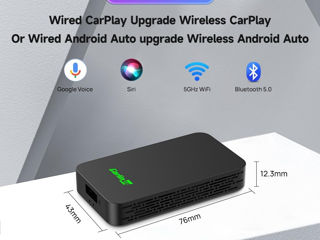 CarlinKit 5.0 (2Air) - Adaptor wireless Apple Carplay si Android Auto foto 4