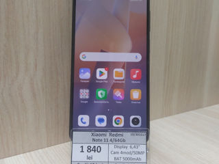 Xiaomi Redmi Note 11    4/64Gb 1840lei