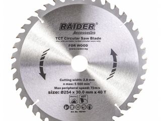 Disc pentru fierastrau circular 254х40Тх30mm, Raider 163151