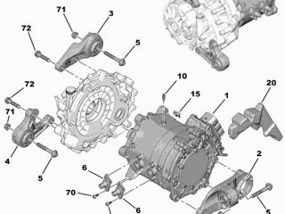 Peugeot 508 3008 hibrid pese reductor motor spate