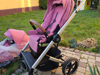 Cybex Balios S Lux SLV 2 в 1 Magnolia Pink на шасси SLV foto 4