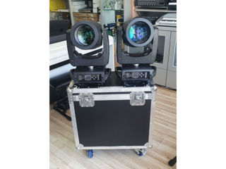 Bonaudio spotlight beam 450w - set 2 bucati moving head + case (cu roti) foto 17