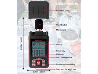 MAYILON HT602A Sound Level Meters. Sonometru. foto 9