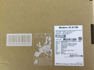 MSI Modern 15 A11M , Intel Core i5-1135G7, 15.6 inch, 512GB SSD, 8GB RAM, Free DOS, Layout IT,