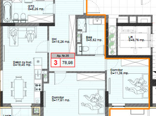 Apartament cu 2 camere, 82 m², Periferie, Orhei