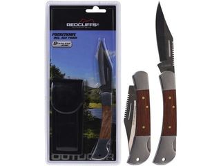 Cutit Turistic De Buzunar Redcliffs 19Cm, Cu Maner De Lemn foto 1