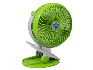Ventilator de masă Ventilator alimentat de baterii cu clemă, silentios, verde  Un ventilator excelen