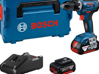 Bosch Professional GSR 18V-55 Cordless Screwdriver (2X 4.0 Ah Batteries, 18 Volt System, Max. Torque