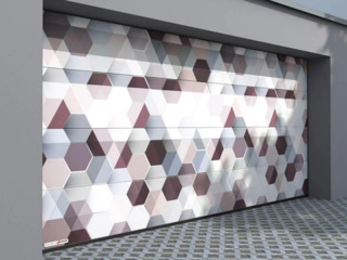 Секционные гаражные ворота Престиж с индивидуальным 3D дизайном foto 2
