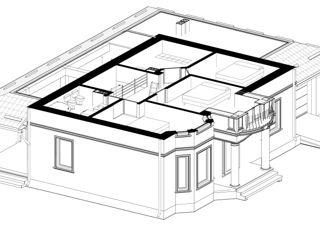 Casă de locuit individuală cu 2 niveluri / stil clasic / arhitect / 3D / 209.60m2 / construcții foto 4