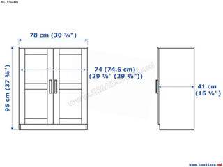 Tumbă clasică Ikea Brimnes cu uși 78x95 foto 4