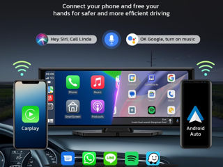 Беспроводная автомобильная стереосистема Apple CarPlay Android foto 6