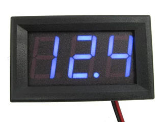 Авто-Вольтметр-12-24v.(4.5v-30v) цифровой LED=индикатор. foto 7