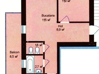 Apartament cu 3 camere, 65 m², Centru, Bălți foto 14