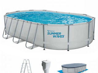 Vând piscină ovală cu cadru metalic și pompă de filtrare inclusă 610x366x122 - livrăm !!!