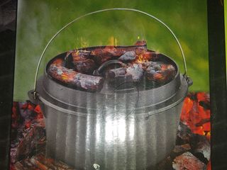 Oala din fonta pentru barbequ, чугунная кастрюля для отдыха на природе foto 4