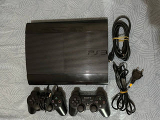 Продам PS3 Super slim 500gb HDD(Б/У) прошитая полный комплект,2 джойстика+(20 топ игр) foto 1