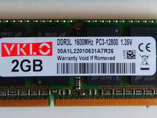 Оперативная память SoDIMM DDR3L 2 ГБ 1600 МГц для ноутбуков и мини-ПК