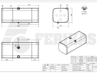 Rezervor de combustibil nou din aluminiu pentru MAN 600 L foto 6