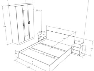 Set mobilă de calitate înaltă în dormitor foto 5