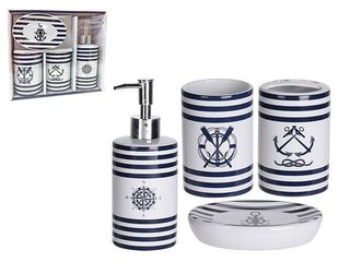 Set Pentru Baie Din Ceramica Bathroom 4Buc "Nautic" foto 1