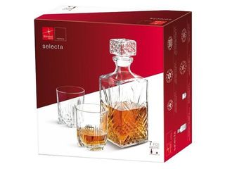 Set Garafa 1L Si 6 Pahare Pentru Whisky Selecta foto 1