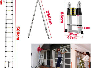 Scara telescopica. Выдвижная складная лестница foto 6