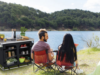 Masa de camping pliabila cu rafturi JUMI 78x97x49 / Achitare 4-10 rate / Livrare / Calitate Premium foto 3