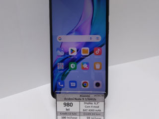 Xiaomi Redmi Note 9 3/64Gb  980lei