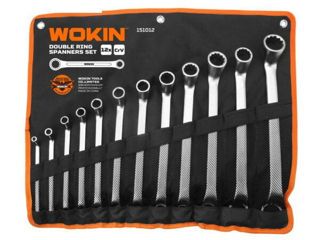 Set de 12 chei inelare duble Cr-V Wokin (Industrial) / Credit în 10 rate!  / Garantie