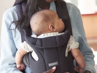 Marsupiu Babybjorn Move 3D Mesh Dove Blue foto 2