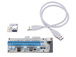 ID-134: Riser Ver 008S card 3 in 1 - 6 pin - 4pin molex - sata, райзер foto 3