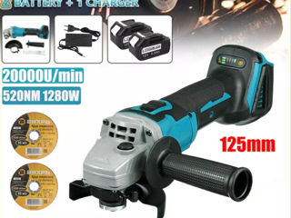 18V 125mm Cordless Brushless Electric Angle Grinder For Makita Li-ion Battery foto 3