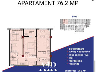 Apartament cu 2 camere, 76 m², Telecentru, Chișinău foto 4