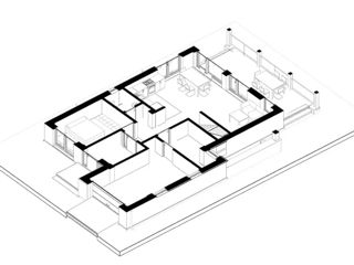 Casă de locuit individuală cu 3 niveluri / stil modern / S+P+E / 194.6m2/ construcții / arhitect /3D foto 4