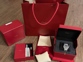 Cartier Santos de Cartier Watch Large Model In Gray Authentic NEW IN BOX Warranty foto 3