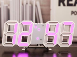 3D LED Цифровые Часы-будильник настольные и настенные.