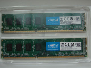 RAM Crucial UDIMM DDR3L 8 Gb Kit (2x4) 1600 MHz CL11 NOU sigilat - 400 lei/set foto 2