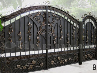 Porți, garduri, balustrade, copertine, gratii, uși metalice și alte confecții din fier forjat. foto 8