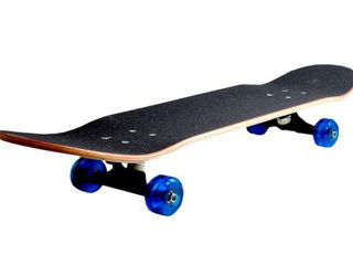 Skateboard Clasic 79X20Cm, Iluminarea Rotilor Lemn foto 1