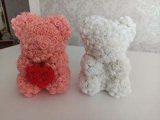 Мишка из роз, оригинальный подарок для девушки ! Ursulet din roze foto 8