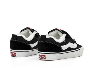 Vans KNU Skool Black/White Unisex cu blana/с мехом foto 6