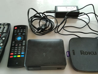 ТВ приставки с пультами: WD TV Live Streaming Media Player, Roku Ultra - по 400 л.